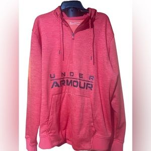 Under Armour 1/4 zip pullover sweat shit with hood